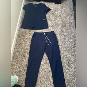 Figs Medium Scrub Set Navy